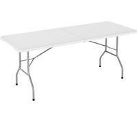 MCC Direct 6Ft Folding Table Heavy Duty Outdoor And Indoor Use Garden Camping Event Table White