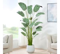MCC Direct Artificial Bird of Paradise Tree Plant with Plastic Planter Pot 180cm MCC Direct Multicolor