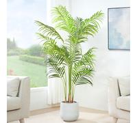 mcc direct Artificial Palm Tree, 140cm Tall Large Decorative Artificial Plant with Plastic Planter and Artificial Moss for House Bedroom Office Garden Store Decoration