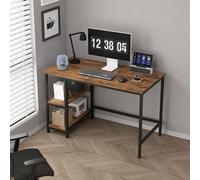 Mcc Direct Computer Desk With 2 Adjustable Shelves - Chicago 120Cm Brown