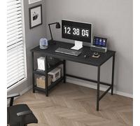 MCC Direct Computer Desk with 2 Adjustable shelves - Chicago 120cm in Black MCC Direct Black