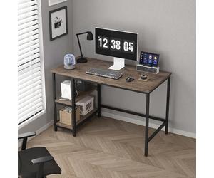 mcc direct Computer Desk, Writing Desk with 2 Shelves on Left or Right, Work Table