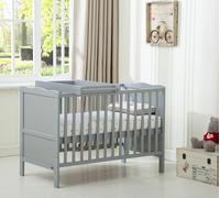 MCC Direct CozyCubs Wooden Baby Cot Bed With Top Changer Orlando in Grey | Size: 1 Pack MCC Direct Grey 1 Pack