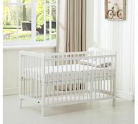 MCC Direct CozyCubs Wooden Baby Cot Crib with Mattress Brooklyn in White | Size: 1 Pack MCC Direct White 1 Pack