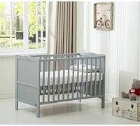 MCC Direct CozyCubs Wooden Cotbed Baby Cot Bed with Mattress - Orlando in Grey | Size: 1 Pack MCC Direct Grey 1 Pack