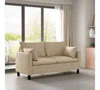 MCC Direct CozyWell Large Sofa Plush Padded Settee - Laura in Beige | Size: 1 Pack MCC Direct Beige 1 Pack