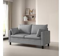 MCC Direct CozyWell Large Sofa Plush Padded Settee - Laura in Grey | Size: 1 Pack MCC Direct Grey 1 Pack