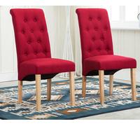 Mcc Direct Deluxe High Back Fabric Dining Chairs Red