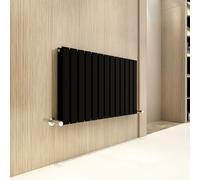 MCC Direct Designer Flat Panel Double Radiator 600 x 884mm Black | Size: 600x884 MCC Direct Black 600x884