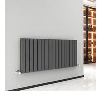 MCC Direct Designer Flat Panel Double Radiator 600x1156mm Anthracite in Grey | Size: 600x1156 MCC Direct Grey 600x1156