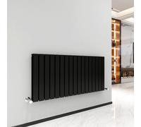 MCC Direct Designer Flat Panel Double Radiator 600x1156mm Black | Size: 600x1156 MCC Direct Black 600x1156
