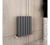 MCC Direct Designer Flat Panel Double Radiator 600x408mm Anthracite in Grey | Size: 600x408 MCC Direct Grey 600x408