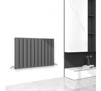 MCC Direct Designer Flat Panel Double Radiator 600x748mm Anthracite in Grey | Size: 600x748 MCC Direct Grey 600x748