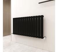 MCC Direct Designer Flat Panel Single column Radiator 600 x 1020mm Black | Size: 600x1020 MCC Direct Black 600x1020
