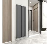 MCC Direct Designer Flat Panel Single Radiator 1600x408 Anthracite in Grey MCC Direct Grey 1600x408