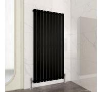 MCC Direct Designer Flat Panel Single Radiator 1600x680mm Black | Size: 1600x680 MCC Direct Black 1600x680