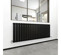 MCC Direct Designer Flat Panel Single Radiator 600x1428mm Black | Size: 600x1428 MCC Direct Black 600x1428
