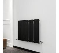 MCC Direct Designer Flat Panel Single Radiator 600x612 mm Black MCC Direct Black 600x612