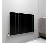 MCC Direct Designer Flat Panel Single Radiator 600x748mm Black | Size: 600x748 MCC Direct Black 600x748