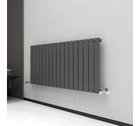 MCC Direct Designer Single Flat Panel Column Radiator 600 x 1156 mm Anthracite in Grey | Size: 600x1156 MCC Direct Grey 600x1156