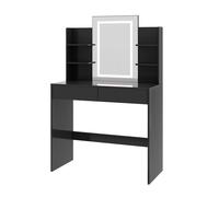 MCC Direct Dressing Table Adjustable LED Mirror Vanity Table Make up Desk Texas in Black MCC Direct Black