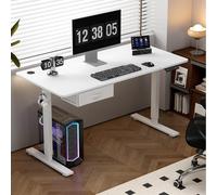MCC Direct Electric Desk Height Adjustable Standing/Sitting Computer Desk 160cm in White | Size: 160 cm x 70 cm MCC Direct White 160 cm x 70 cm