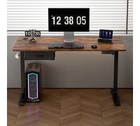 MCC Direct Electric Desk Standing or Sitting Height Adjustable Computer Desk 140cm in Walnut MCC Direct Walnut