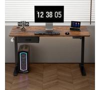 MCC Direct Electric Standing Desk Sit Stand Desk Height Adjustable Home Office Desk 120 Cm Width Brown