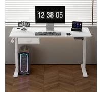 MCC Direct Electric Standing Desk Sit Stand Desk Height Adjustable Home Office Desk 120 Cm Width White