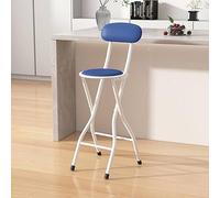 MCC Direct Folding Breakfast Bar Stool padded High Chair Single Grey in Blue MCC Direct Blue