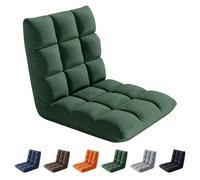 MCC Direct Folding FloorChair 14 Position Padded Adjustable Lounge Recliner Chair in Green MCC Direct Green