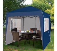Mcc Direct Gazebo 2X2 Pop Up Garden Party Tent 2M X 2M Marquee Canopy With Sides Blue