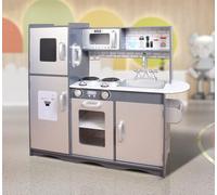 MCC Direct Large Kids Wooden Pretend Play Kitchen Grey