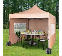 MCC Direct Maximus 3 x 3m Heavy Duty Pop up Gazebo With Removable Sides in Beige MCC Direct Beige 3m