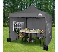 MCC Direct Maximus 3 x 3m Heavy Duty Pop up Gazebo With Removable Sides in Grey MCC Direct Grey 3m