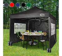 MCC Direct Maximus 3 x 3m Heavy Duty Pop up Gazebo With Removable Sides in Black MCC Direct Black 3m