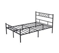 Mcc Direct Metal Bed Frame Double 4Ft 6 Bed Modern Stye Head And Footboard - Felix