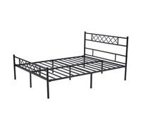 Mcc Direct Metal Bed Frame King Size 5Ft Bed Modern Stye Head And Footboard - Felix