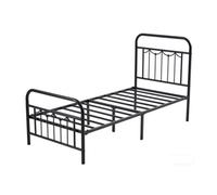 Mcc Direct Metal Bed Frame Single 3Ft Black Metal Frame With Head And Footboard Frankie