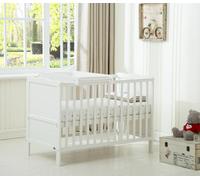 Mcc Direct Orlando Wooden Baby Cot Bed White With Top Changer