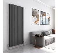 Radiator Horizontal Vertical Designer Flat Panel Central Heating Radiator 1800mm Height (1800x680mm Double, Anthracite)