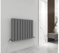 Radiator Horizontal Vertical Designer Flat Panel Central Heating Radiator 600mm Height (600x612mm Double, Anthracite)