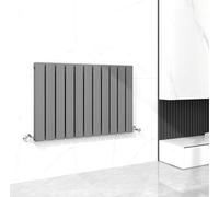 Radiator Horizontal Vertical Designer Flat Panel Central Heating Radiator 600mm Height (600x748mm Double, Anthracite)