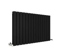 MCC Direct Radiator Double Panel (H)600mm Flat Panel Vertical Column Radiator Black