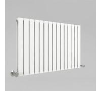 Radiator Horizontal Vertical Designer Flat Panel Central Heating Radiator 600mm Height (600x1020mm Single, White)