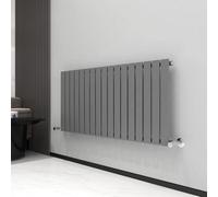 MCC Direct Radiator Single Panel (H) 600mm Flat Panel Vertical Column Radiator Anthracite