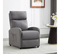 MCC Direct CozyWell Grey Linen Fabric Reclining Arm Chair MCC Direct Grey