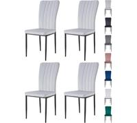 Set of 4 High back Dining Chairs Velvet FabricKitchen/Dining Seating - Elle By MCC MCC Direct Light Grey One Size