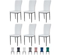 MCC Direct Set of 6 High back Dining Chairs Velvet FabricKitchen/Dining Seating - Elle By MCC in Beige MCC Direct Beige