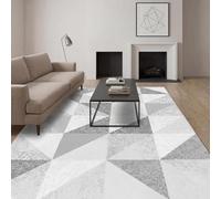 MCC Direct Short Pile Rectangular Triangle Pattern Rug 160X230Cm Grey